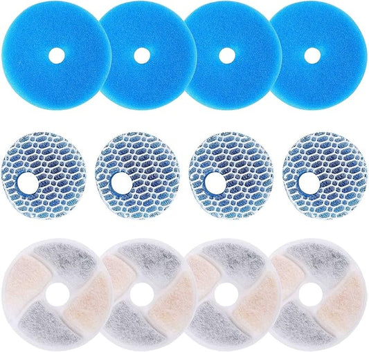 4 Pack Cat Water Fountain Replacement Filters for 67oz/2L Automatic Pet Fountain Cat Water Dispenser