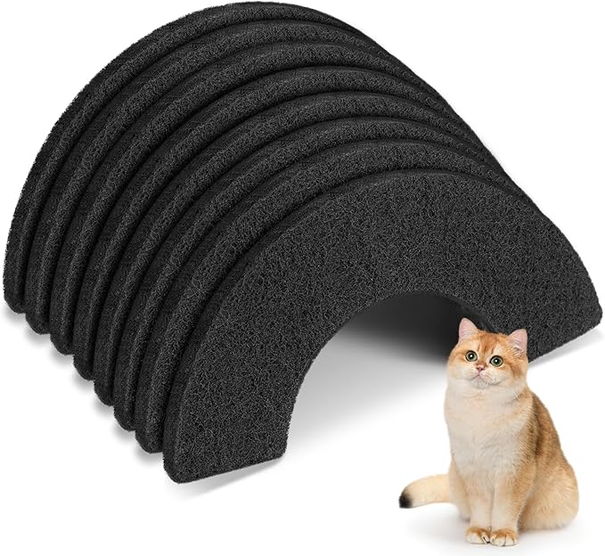 8 Pack Thickened Carbon Filters Compatible with Litter Robot 4, Cat Litter Box Filters Replacement to Control Damp from Pets and Absorb Odors for a Fresh Home Life