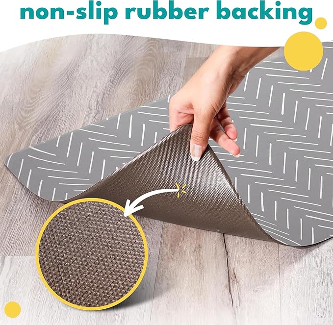 NALALAS Dog Mat for Food and Water, Cat Feeding Mat | Waterproof Dog Bowl Mat | Non-Slip Pet Food Mat for Floors | Pet Mats for Food and Water | Easy to Clean