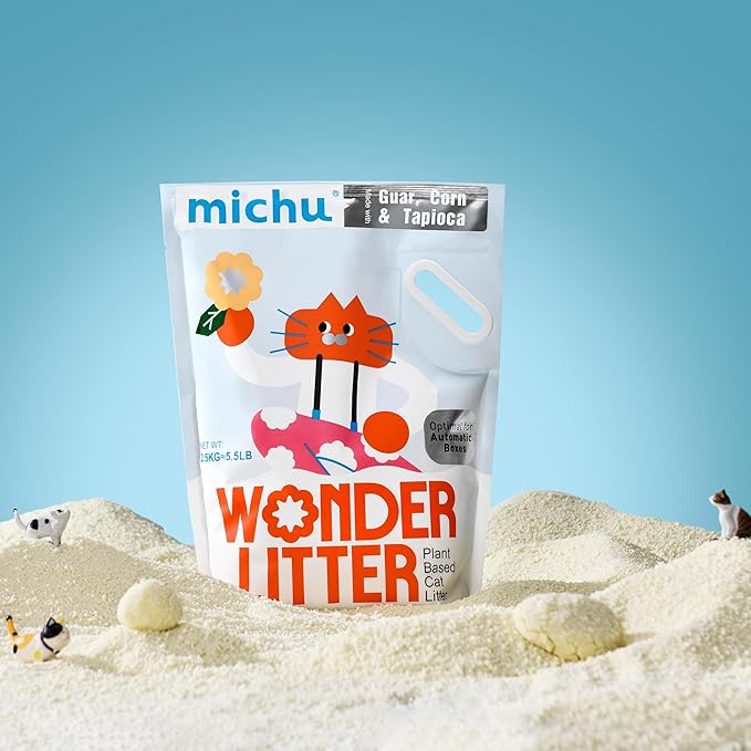 Tofu Cat Litter Natural Clumping Tofu Cat Litter 5.5lb/88oz 5 Scents (Ocean Fresh + Wonder Litter, 2 Pack)