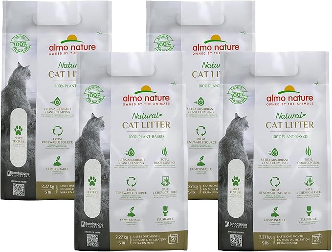 almo nature Cat Litter 2,27 Kg/5 lb (76) (Pack of 4)