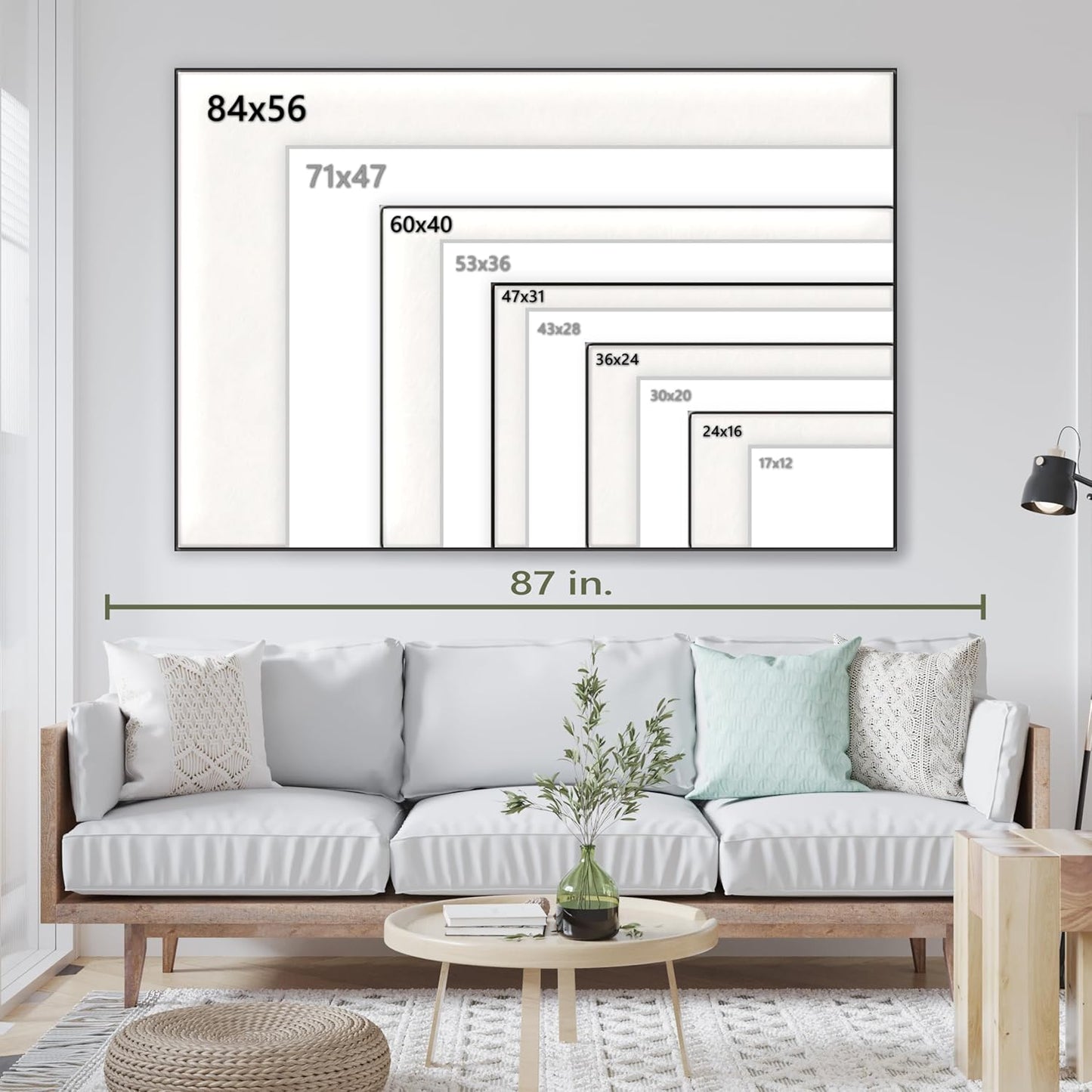 Nature Wall Art Prints - Ocean Forest Mountain Lake Canvas Landscapes - Small to Extra Large Living Room Bedroom Kitchen Bathroom Décor (Serenity in the Forest, 55L" x 83W"- 3 Panels)