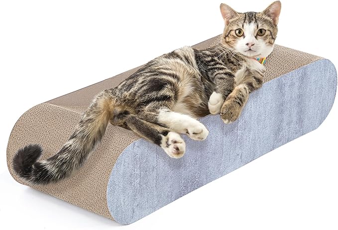 FluffyDream 2 in 1 Cat Scratcher Cardboard, Cat Scratching Board Furniture Protector, Cat Scratching Post, Cat Beds for Indoor Cats, Infinity Shape, X-Large