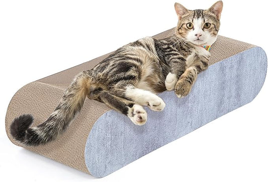 FluffyDream 2 in 1 Cat Scratcher Cardboard, Cat Scratching Board Furniture Protector, Cat Scratching Post, Cat Beds for Indoor Cats, Infinity Shape, X-Large