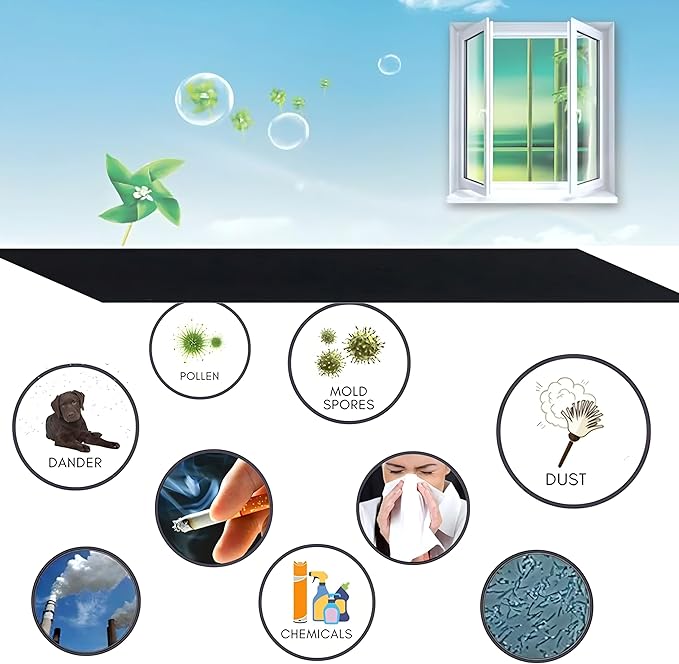 6 Pack Carbon Filters Compatible with Model LR 3, Thickened Cat Litter Box Filters Replacement to Absorb Odors from Pets, Keep Your Home Clean and Fresh