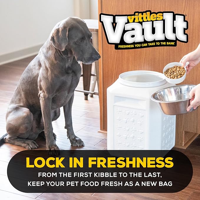 Gamma2 Vittles Vault Pet Food Storage Containers - Sealed Dog and Cat Food Storage Container, Fits up to 35lbs, Made in the USA - [12"L x 16.75"H]