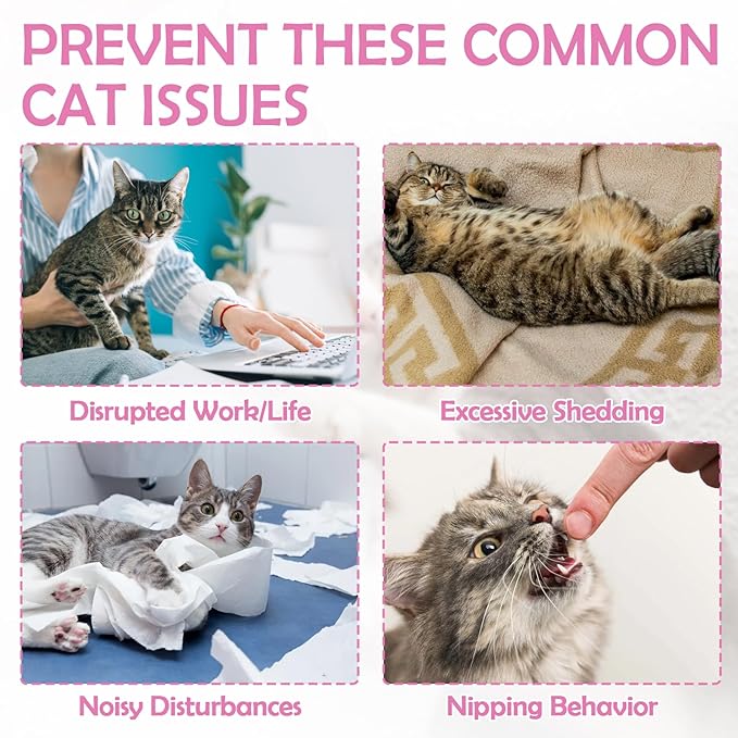 4Colors Cat Self Groomer for Indoor Cats, Wall Mounted Silicone Self Grooming-Cat Brush for Long Short Hair, Cat Face Scratchers Corner Massage Comb for Kitten Chair Leg Climbing Frame Scratching Post