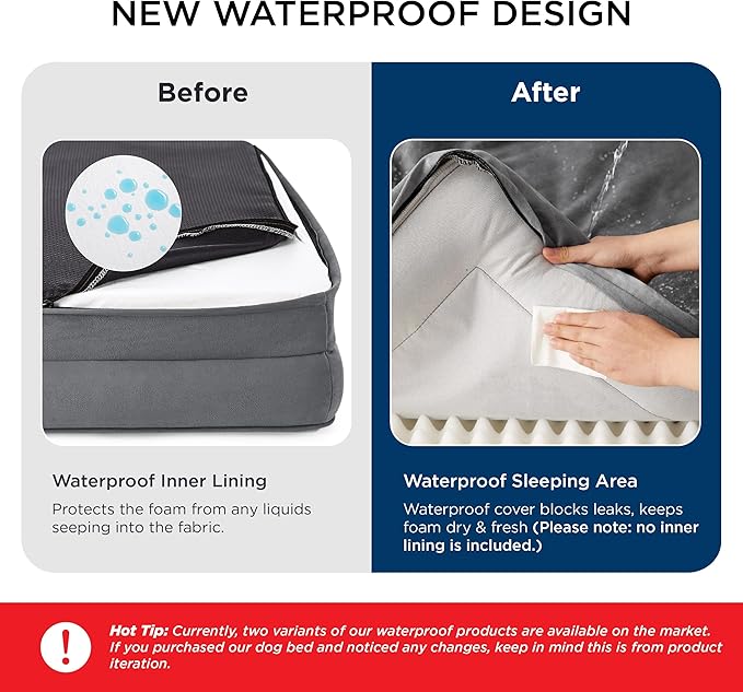 Bedsure XL Orthopedic Dog Bed for Extra Large Dogs - Washable XLarge Dog Cat Bed Waterproof, Comfort Dogs Couch Sofa with Washable Removable Cover, Pet Bed with Nonskid Bottom, Plush-Blue, 42"