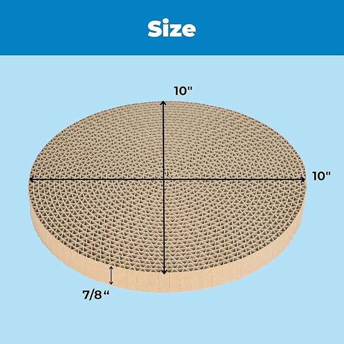 Best Pet Supplies Cat Scratcher Replacement Pads - Cardboard Cat Scratcher Pad, Relieves Stress, Supports Pet Behaviors, 3 Count