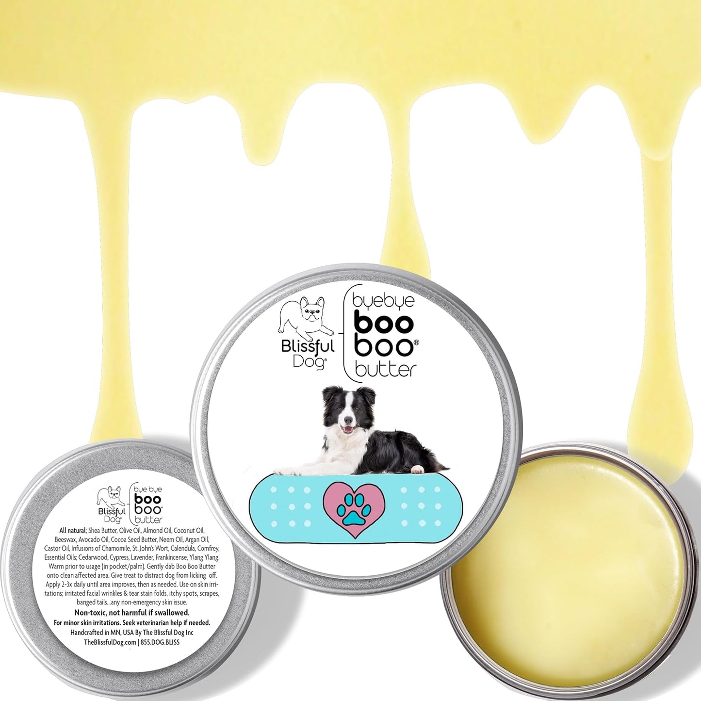 The Blissful Dog 4 oz TIN Border Collie Booboo Butter