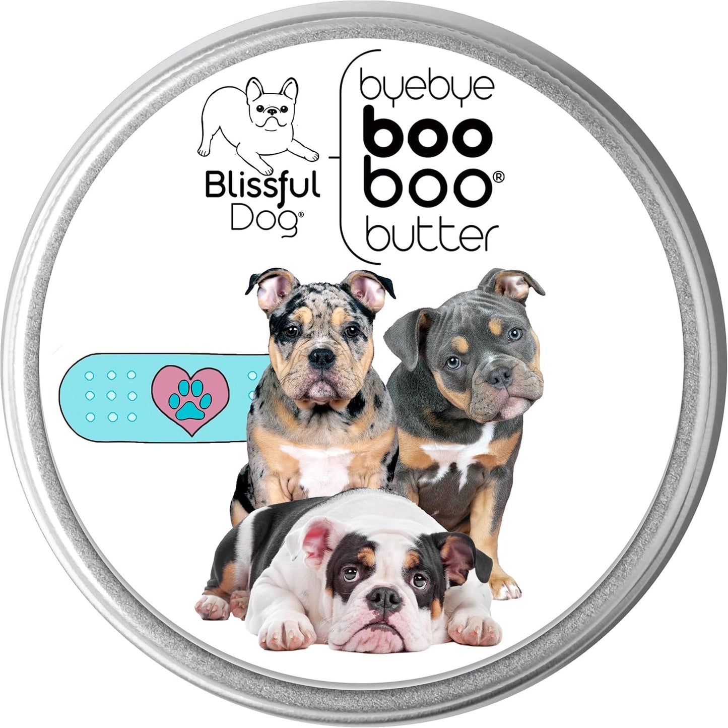 The Blissful Dog 8 oz TIN Olde ENGLISHE Bulldogge Booboo Butter