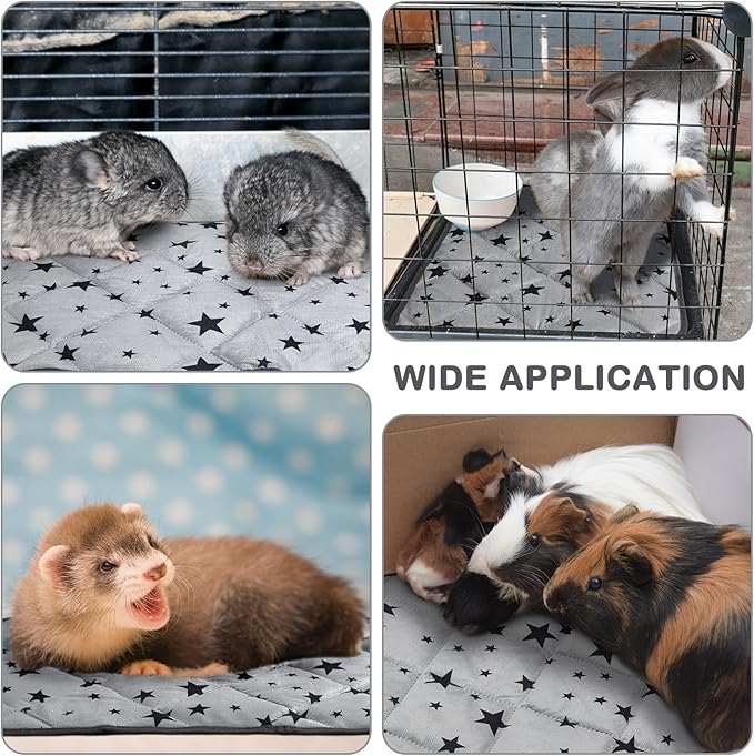 Self Warming Cat Bed Self Heating Dog Mat Star Pattern Warm Thermal Pet Pad Reflects Body Heat Washable Soft Puppy Crate Pad Anti Slip Kennel Mat for Pets(Grey,18'' L X 24'' W X 0.4'' Th)