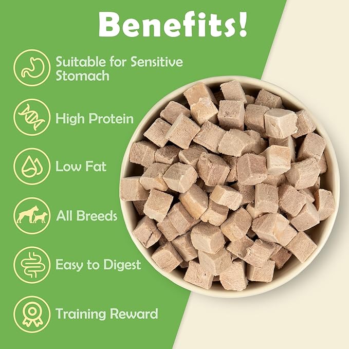 MON2SUN Freeze Dried Duck Cat and Dog Treats, Single Ingredient Natural and Healthy Dog Snacks, High Protein Training Treats & Food Topper, 9.5 oz