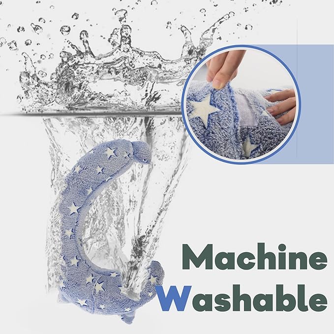 Dog Calming Pillow, Glow in The Dark Dog Put Head on, Soft Question Mark Pillows for Dogs, Kids, Adults, Washable Dog Bed Pillow, Cozy Dog Body Pillow Gifts (L Blue)