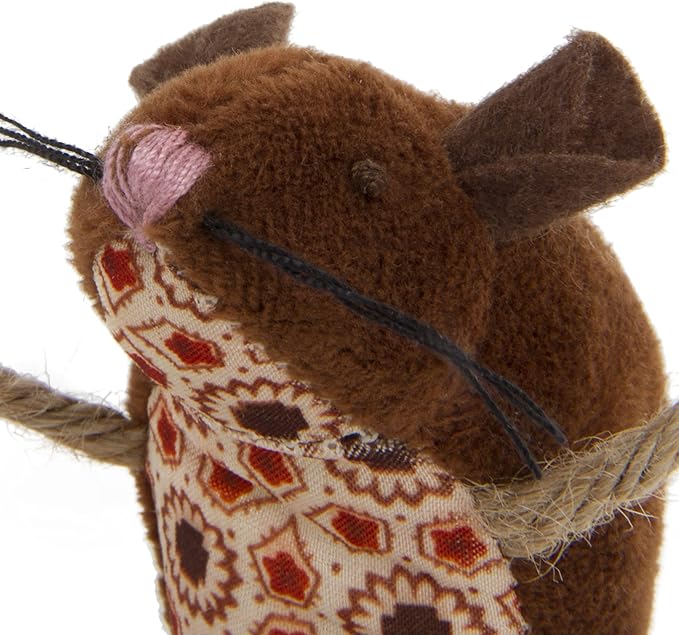 Petlinks (2 Count) Lil' Critters Mice Catnip Cat Toys - Brown, 2 Count