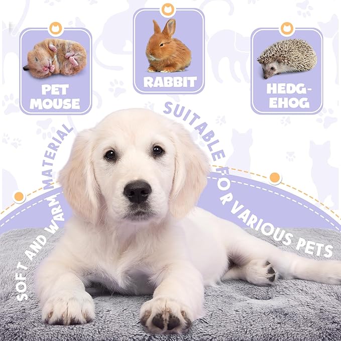 4 Pack Self Warming Cat Bed Pad Self Heating Extra Thermal Cat and Dog Bed Mat 14 x 19.5 Inches Reflects Body Washable Pet Heating Pad Blanket for Cage Indoor Outdoor