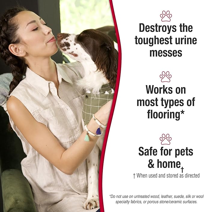 Nature's Miracle Urine Destroyer Plus for Dogs, Enzymatic Formula for Severe Dog Urine Stains, 1 gal