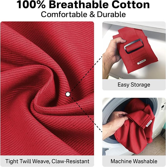 [Cozy Travel] Cat Carrier Pouch, Soft Cat Carrier for Small Cats, Carrying Sack, Restraint Bag for Nail Trimming, Vet Visits, Giving Meds, Dental Care, Car Travel - Wine Red