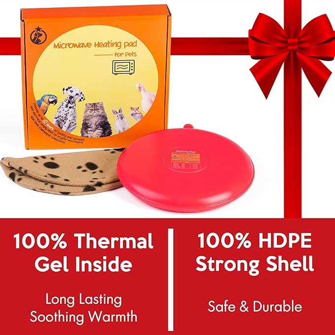 Original Pet Heating Pad Microwave, Snuggle Warming Safe Outdoor Newborn Kitten Puppy Pet Bed Warmer, Gel Reusable Heat Disc, Waterproof Heating Disk for Dog Cat Rabbit and Guinea Pig Gifts