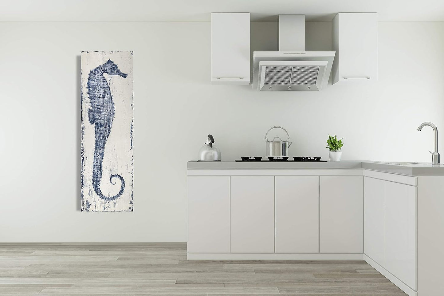 Yihui Arts Hand Painted Seahorse Canvas Art Wall Painting Pictures For Office Decoration