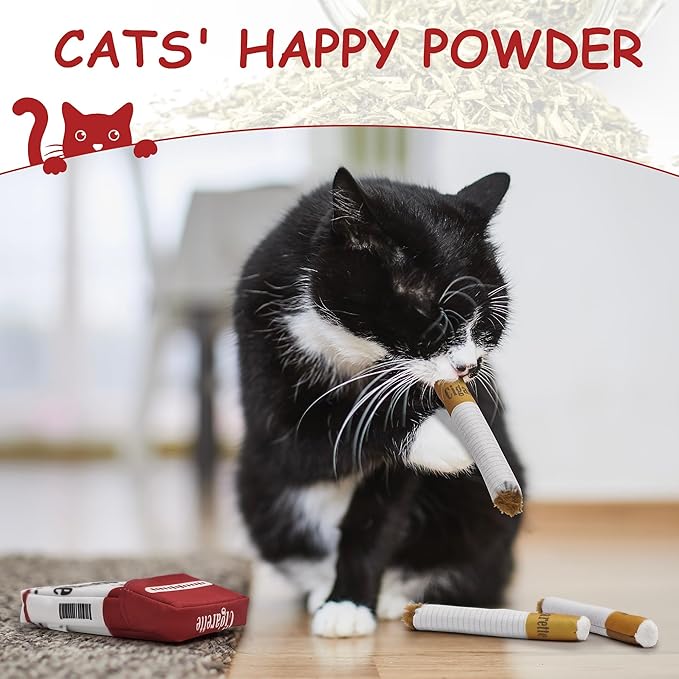 Nocciola 3 Pack Catnip Toys for Cats, Funny Cat Toys Filled with 100% Pure Organic Catnip, Safe Kitten Teething Chew and Kicker Toys, Stress Relieving Fun for Indoor Cats