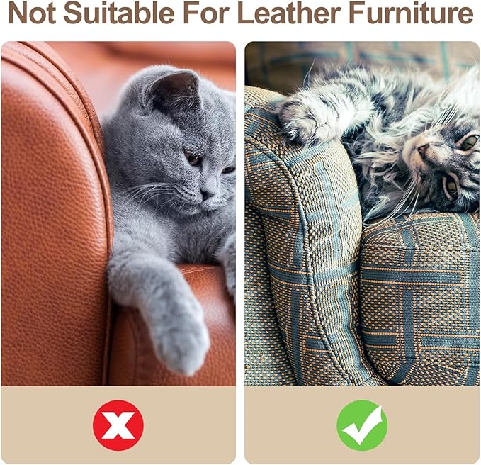 uxcell Anti Scratch Furniture Protector, 6 Sheets 17" x 12" Single-Sided Sticky Couch Protector from Cat Claws, Clear Protectors from Cats Scratching for Sofa Corners, Walls, Doors
