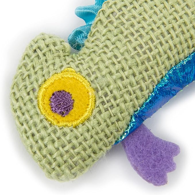 Petlinks HappyNip Crinkle Chameleon Cat Toy, Contains Silvervine & Catnip - Green, One Size