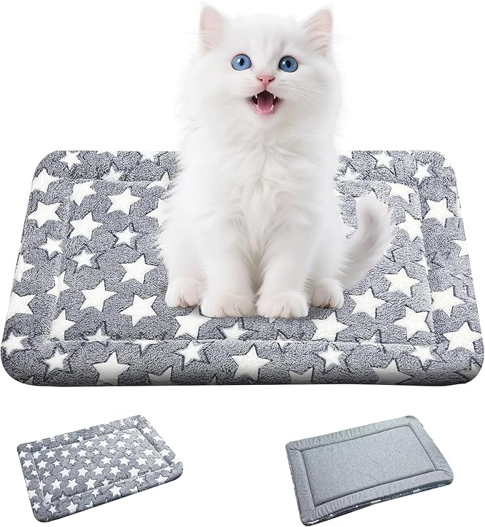 Dog Bed Mat for Crate, Soft Kennel Pad, Durable Comfort Mat for Dogs and Cats, Home and Crate Use (Gray, 18"*14"*1.5")