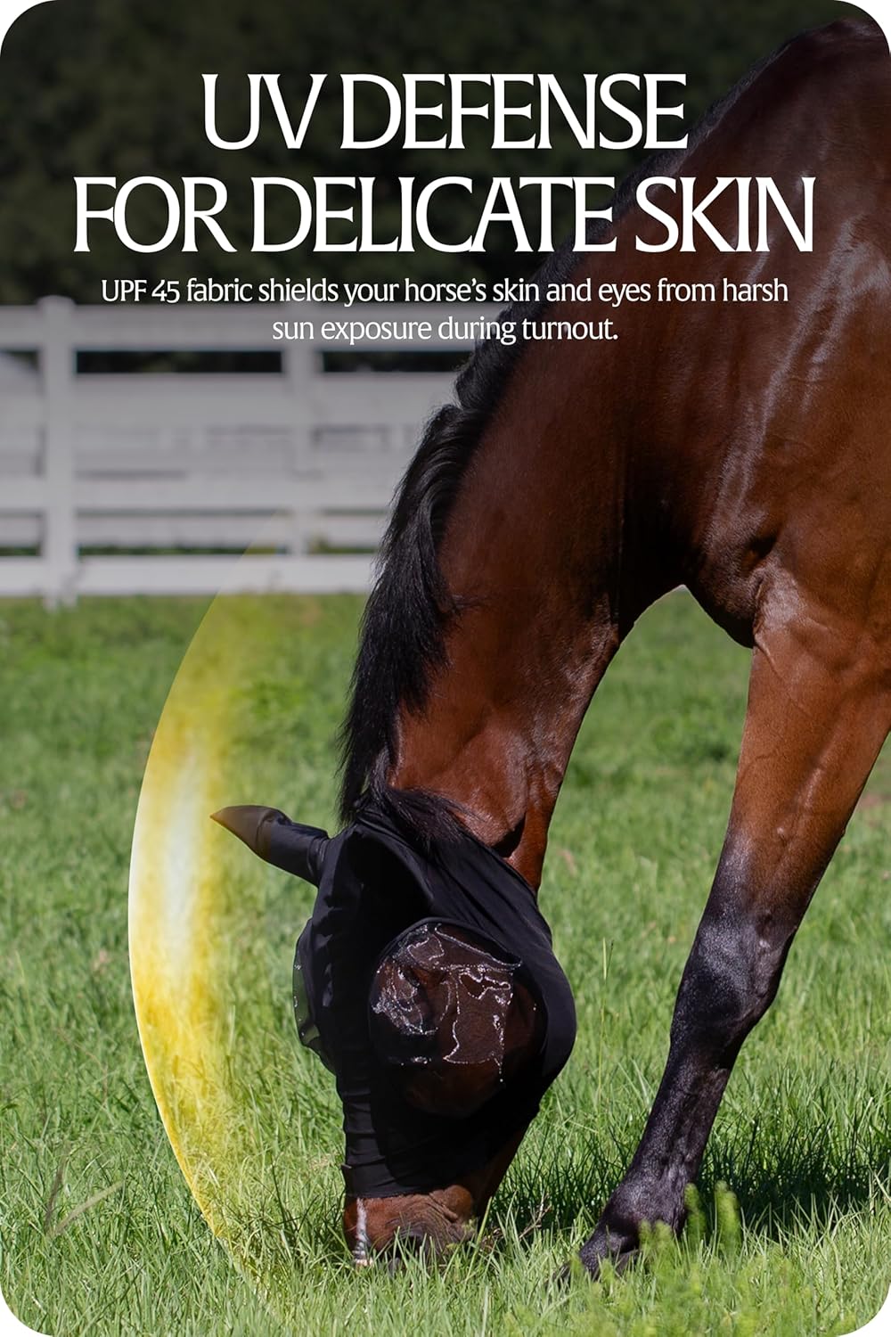 Equinavia Bug Out Fly Mask | Against Flies, Insects, UV Rays - Black - Warmblood