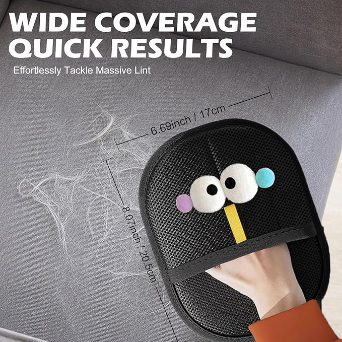 Pet Hair Removal Glove, Newly Upgraded Electrostatic Pet Hair Removal Gloves, Reusable Pet Hair Remover Tool for Furniture, Carpet, Car Seat