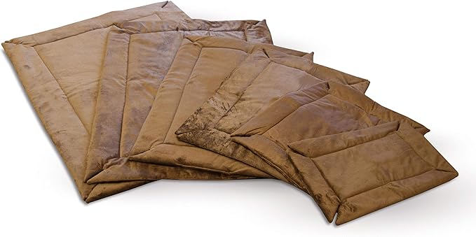 K&H Pet Products Self-Warming Dog Crate Pad, Self Heating Cat Mat, Portable, Machine Washable, No Electric Needed, Adjustable Fit, Non-Slip, Great for Cat Window Perches - Extra-Small 14 X 22in Mocha
