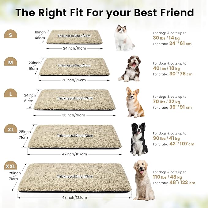 Cat Beds for Indoor Cats Self Heating Kitten Pad for Outdoor Cat House, Self Warming Pet Mat for Small Dog Crate Pad with Removable Washable Cover, Brown 30 Inches