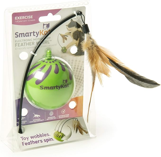 SmartyKat Electronic Motion/Moving Toys for Cats & Kittens, Battery Powered, Mimics Motion of Real Prey, Fun & Interactive Play - Multiple Styles