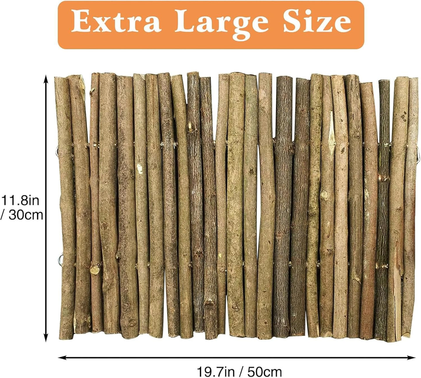 Hamiledyi 2 PCS Extra Large Wooden Reptile Hideout Bearded Dragon Bendy Bridge Climbing Ladder Hiding Hut Reptiles Hide Cave Habitat Decor for Lizards Gecko Spiders Snakes Tortoise(20" x 11.8")