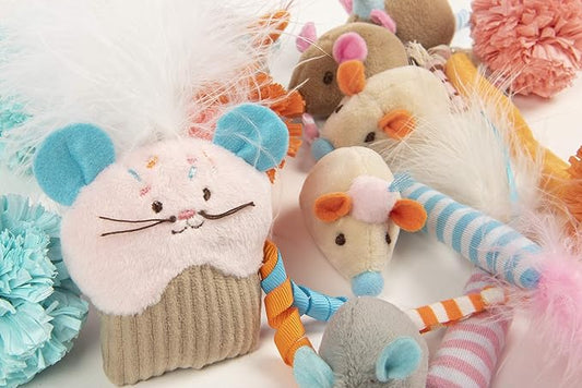SmartyKat (16 Set Bundle Birthday Bash Variety Pack Catnip Cat Toys - Multi Color, Set of 16