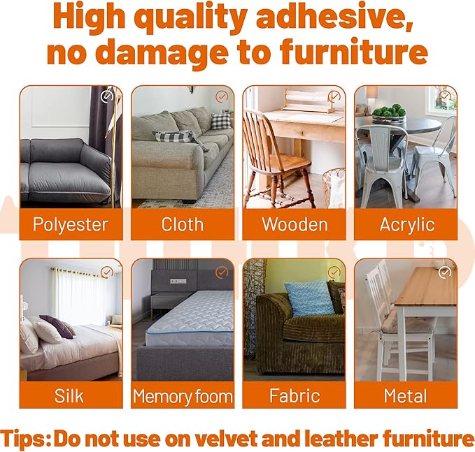 Cat Scratch Furniture Protector: 12 Pcs Couch Protectors Tape from Cats Claws Scratching Single Sided Clear Sticky Sheets Proof Clawing Sofa Corner Protection Cover Anti Scratch for Furniture