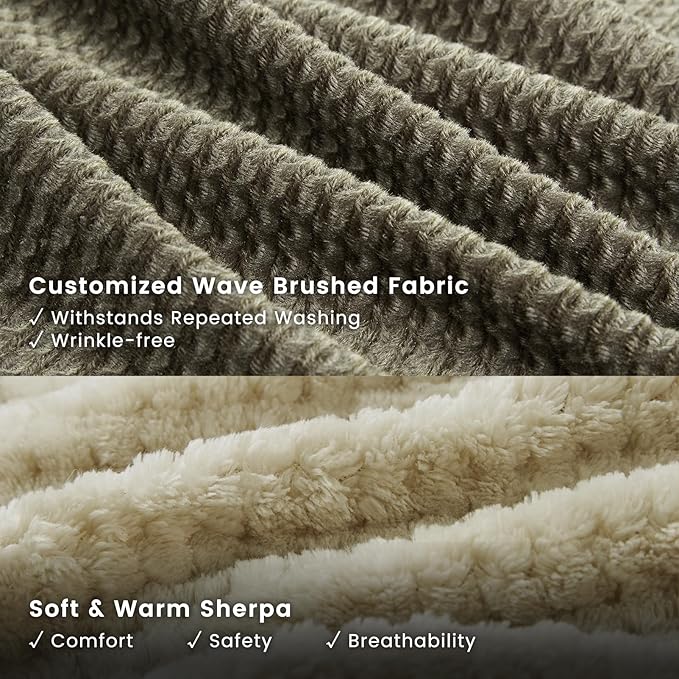 Miguel Removable Washable Dog Bed for Medium Dog Easy Clean - Rectangle Pet Bed for Large Cats with Zipper Cover Bolster Cuddle Puppy Bed with Supportive Side Wall Slip-Resistant Bottom, Khaki 35 Inch