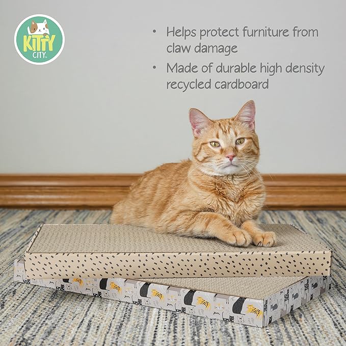 Kitty City XL Cat Scratchers (2-Pack, Novelty)