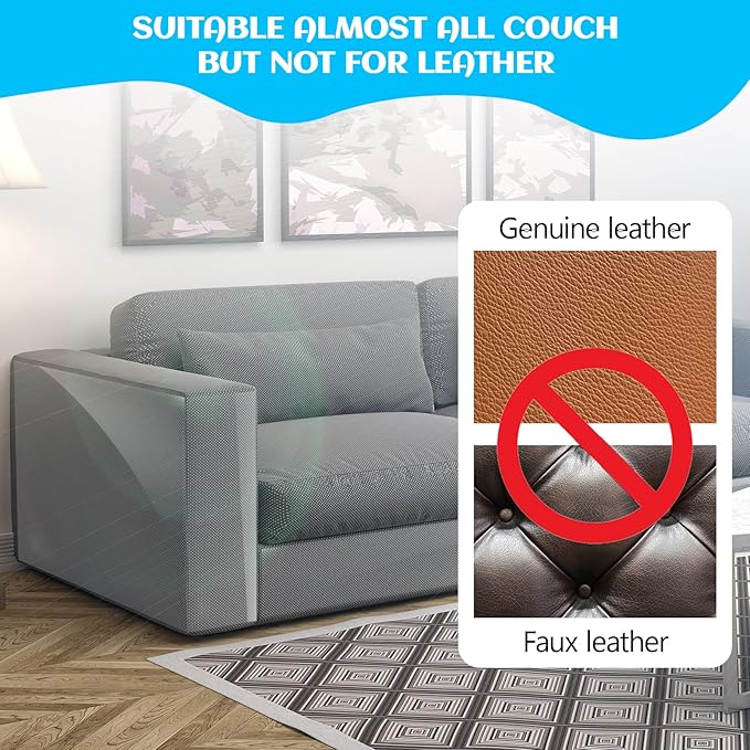 Anti Cat Scratch Furniture Protector, Couch Corner Protectors for Cats, Furniture Protectors from Cats Scratching, Walls, Doors with Pocket Knife, Scraper, Tape(15.7" x 118")