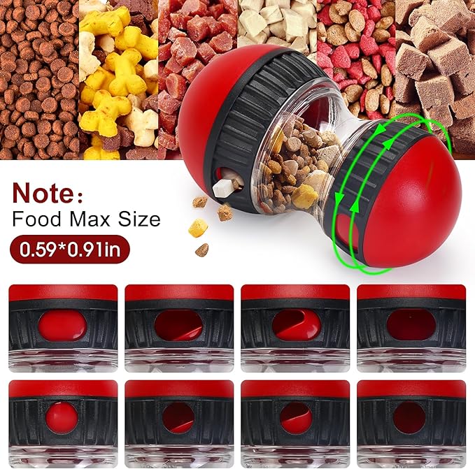 Dog Treat Toy, Interactive Treat Dispensing Dog Toys, Adjustable and Durable Dog Puzzle Toy for Small/Medium/Large Breed Dogs to Keep Them Busy