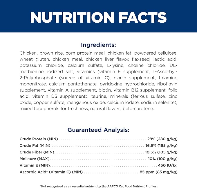 Hill's Science Diet Oral Care, Adult 1-6, Plaque & Tartar Buildup Support, Dry Cat Food, Chicken Recipe, 7 lb Bag