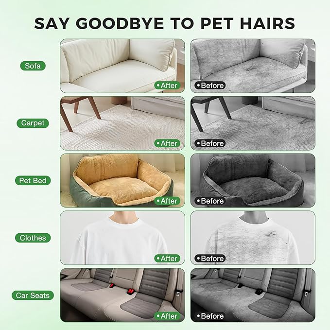 Pet Hair Removal Glove, Reusable Electrostatic Cats Dogs Hair Remover Gloves, Pet Hair Fur Remover Tool Mitt, Pet Hair Cleaning Glove for Furniture Bed Clothes Carpet Car Seat, 1 Piece