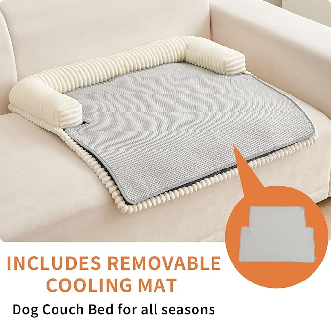 HAOMAIJIA Dog Couch Bed for Medium Dogs, Non Slip Pet Couch Covers for Sofa Thick Soft Washable Dog Couch Cover Protector All Seasons Universal Dogs and Cats Bed Mat (Grey, Medium)
