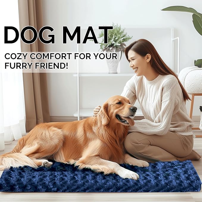 Dog Bed Mat - Comfortable Dog Kennel Pad, Multi-Purpose Dog Crate Bed & Dog Bed Mats for Dogs & Cats – Soft Dog Crate Mat & Dog Bed Crate Mat for Dog & Cat