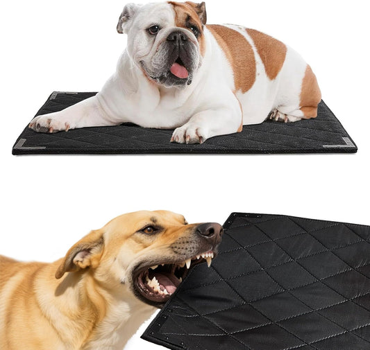 BALAPET Durable Chew Proof Dog Bed with Metal Rivet Corner for Large Dogs, Stable Kennel Pad Mat for Teething Puppy, Durable Indoor Outdoor Crate Pad for Medium Dog Crates, 41"x28"