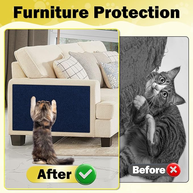 78.7"x15.8" Large Couch Protector from Cat Claws,Anti Scratch Furniture Protector for Cats Corner Wall Scratcher,Replacement for Cat Tree Post Shelves