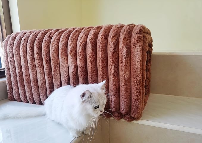 Storage Bench Pet Supplies Corduroy Bench Cat's nest to Hide for The Living Room, Entryway and Bedroom (Brown)