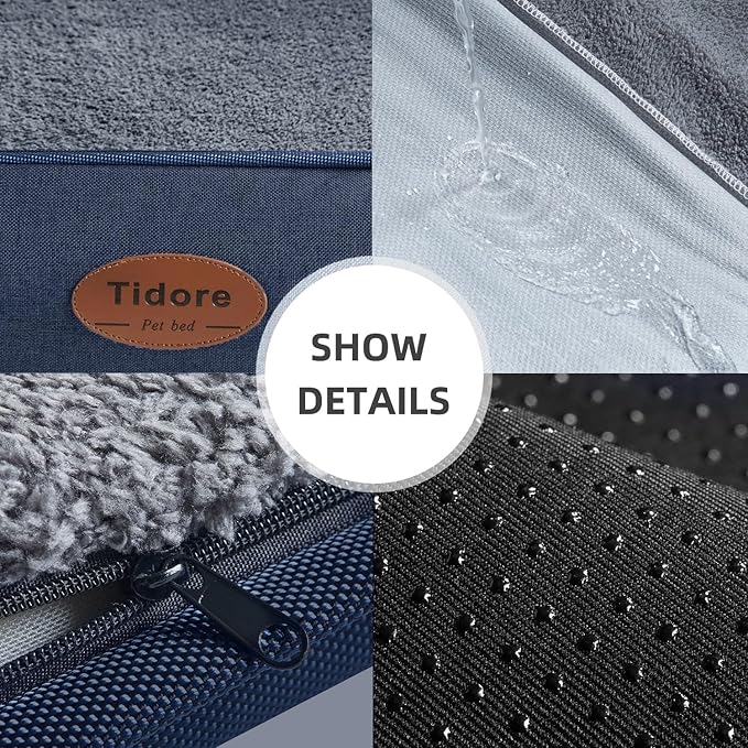 Orthopedic Dog Beds for Medium Dogs, Durable Egg Crate Foam Sofa Dog Bed wit Washable Removable Cover,Waterproof Lining,Pet Bed for Large Dogs (Olive Green, 31.5" L x 25.2" W x 7" Th)