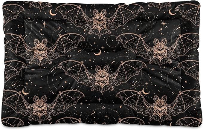 Pet Bed Gothic Bats Moon Dog Bed Mat Absorbing Non Slip Pad Pet Sleeping Mat for Small, Medium, and Large Dogs Puppy Cat 36 in x 24 in
