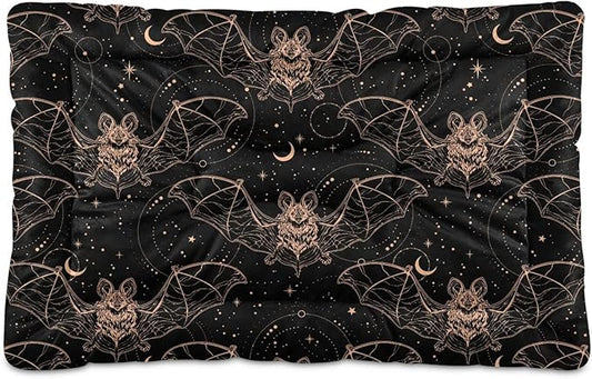 Pet Bed Gothic Bats Moon Dog Bed Mat Absorbing Non Slip Pad Pet Sleeping Mat for Small, Medium, and Large Dogs Puppy Cat 36 in x 24 in